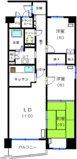 しんたくハイツ南大通F【902号室】の間取り