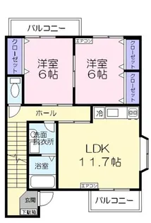 愛知県豊橋市井原町【アパート】の間取り
