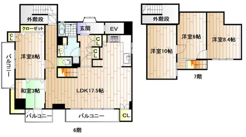 兵庫県神戸市長田区久保町7丁目【マンション】の間取り