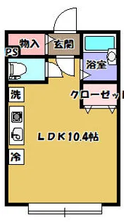 ドゥーエ・ドルチェ【1F号室】の間取り