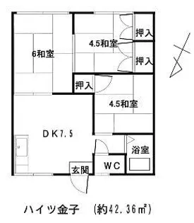 ハイツ金子【201号室】の間取り