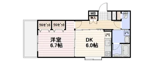 ミルキーウェイⅡ【801号室】の間取り