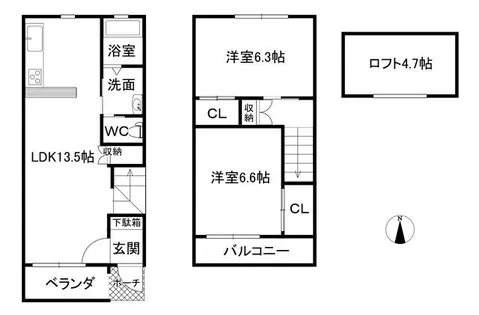 ボナソルテ【1階】の間取り