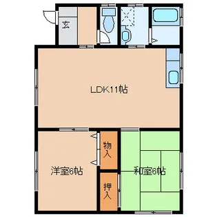 福岡県柳川市蒲生【一戸建】の間取り