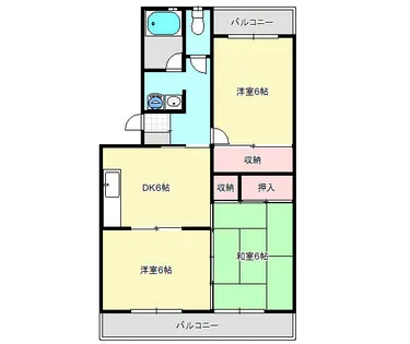 ファミール香椎【102号室】の間取り