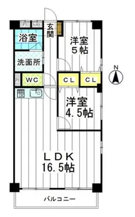 クロックタワー植田【6階】の間取り