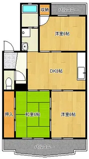 クイーンハイツ東山【2A号室】の間取り