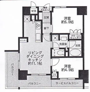 京都府京都市中京区油小路通三条下る三条油小路町【マンション】の間取り