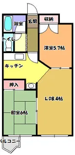 メゾンドターボ【203号室】の間取り