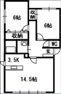 ウエルス西野【3階】の間取り