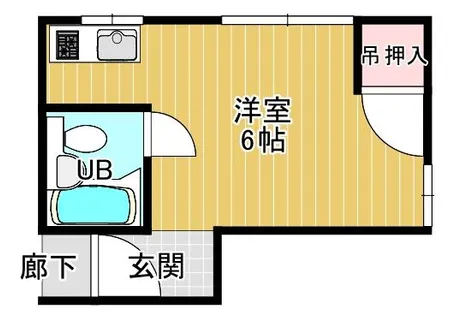 プチハウス平野【1-B号室】の間取り