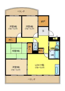 サンハウスレインボー【3階】の間取り