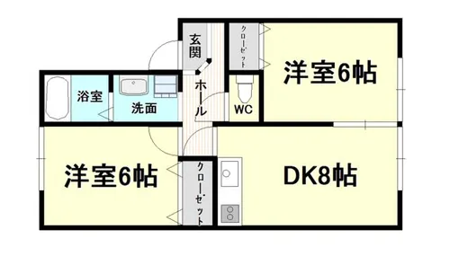クレッシェンド黒崎公園横B棟【202号室】の間取り