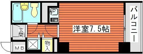 ネオハイツ西長堀【4階】の間取り