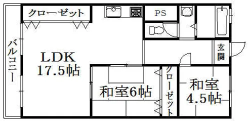 成尾ビル【302号室】の間取り