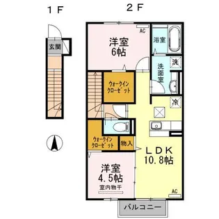 グランドソレーユRS【1階】の間取り