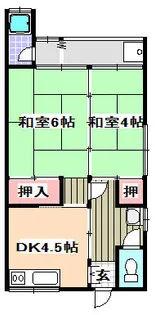 北原ハイツ【2階】の間取り