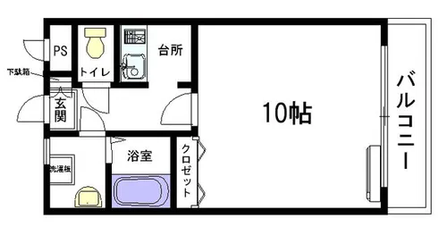 リオヒロタマンション【1階】の間取り