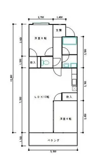 ハイライズナリタ【3階】の間取り