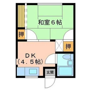 寒竹アパート【2階】の間取り