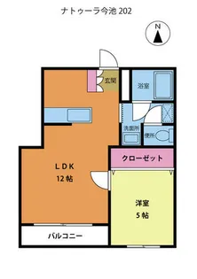 ナトゥーラ今池【202号室】の間取り