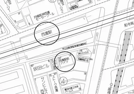 西灘駅前ハイツ【4階】の外観