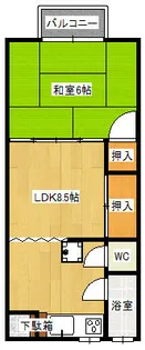 オリーブの木【2号室】の間取り