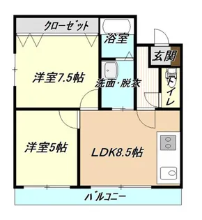 サンフラワーハイツ【303号室】の間取り