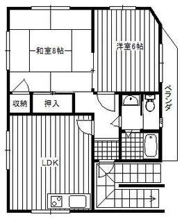 アワジマンション【2F号室】の間取り