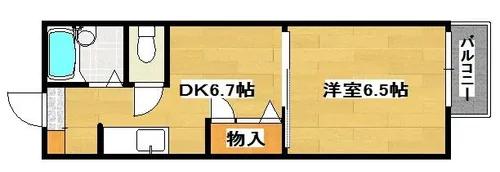 ディアス穴生【203号室】の間取り