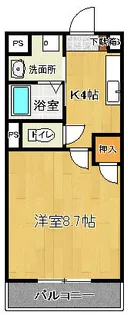 福岡県久留米市津福本町【アパート】の間取り
