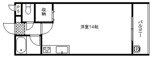 都レオポリス【203号室】の間取り