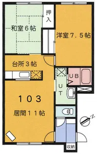 K・Mコート【103号室】の間取り