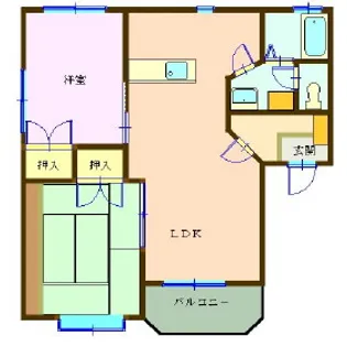 レジデンス陽明C【202号室】の間取り