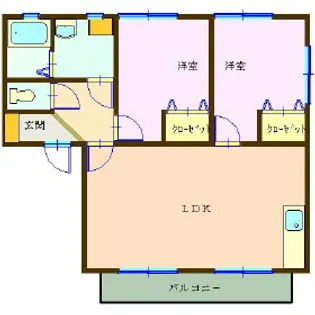 コンフレール【202号室】の間取り