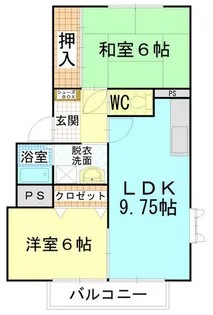 福岡県北九州市小倉北区井堀1丁目【アパート】の間取り