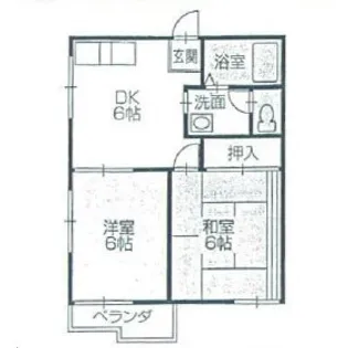 サンコーポ中山【202号室】の間取り