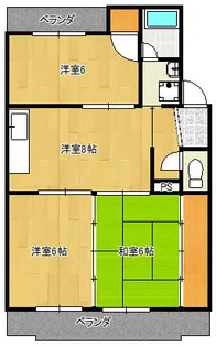 クイーンハイツ東山【3B号室】の間取り