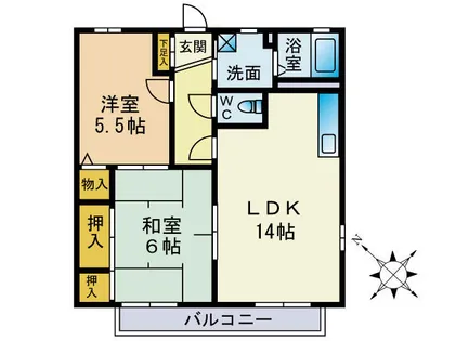 ヴェルハイムⅡ【1階】の間取り