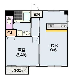 fメゾン丸山【303号室】の間取り