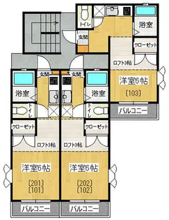 アールグレイ和白東【101号室】の間取り
