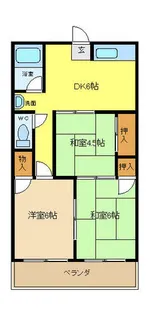 初日ハイツ【2階】の間取り