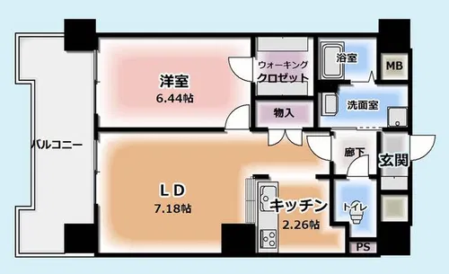 ピエス ラルジュ【303号室】の間取り