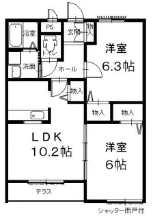 フォレスト【102号室】の間取り