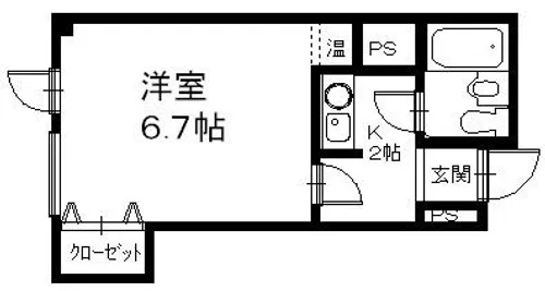 カンサ石山【503号室】の間取り