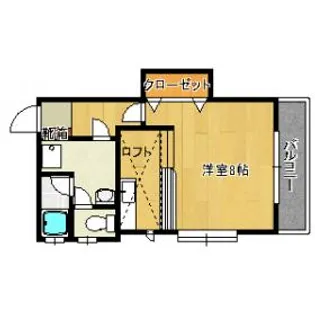 フィオーレ七隈【202号室】の間取り