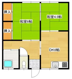 矢野アパート【2階】の間取り