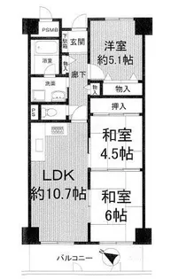 ファミール南大阪【307号室】の間取り