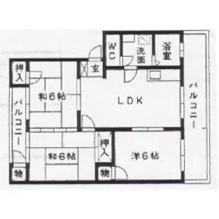 福岡県北九州市小倉北区黒原3丁目【マンション】の間取り