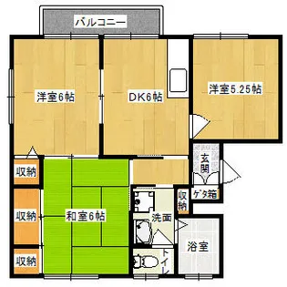 ディアス三毛門 A棟【201号室】の間取り